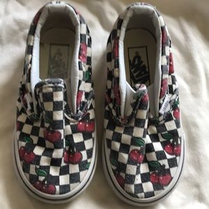 Toddler checkered cherry vans.